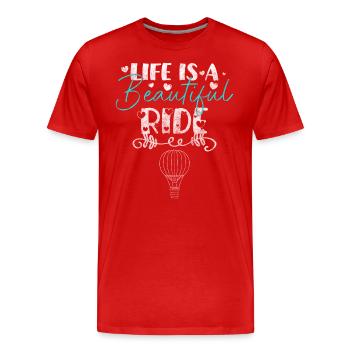Balloon Balloon Ride Fun Travel - Men's Premium Organic T-Shirt - red - Front - Damien (186cm)