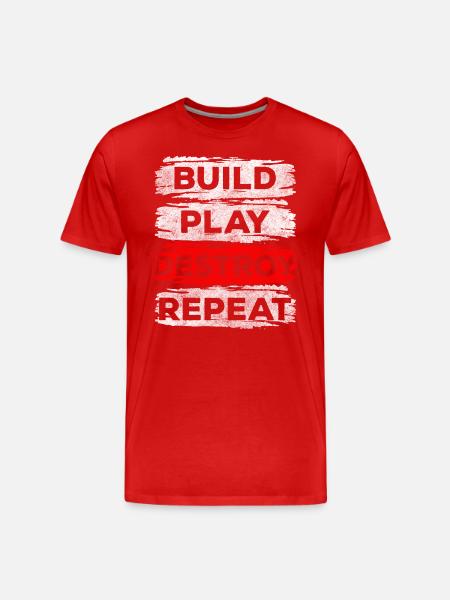 Building blocks Children's World - Men's Premium Organic T-Shirt - red