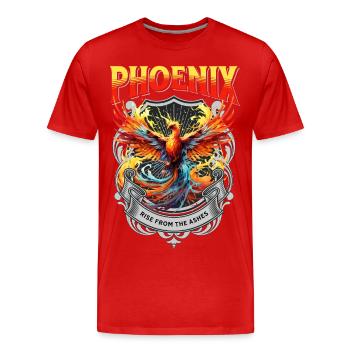 Phoenix Phoenix Fire Flames Bird Mythology - Men's Premium Organic T-Shirt - red - Front - Damien (186cm)