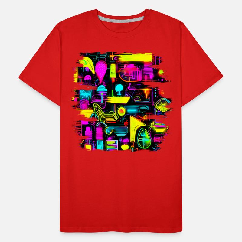 Néon Créatif Cyberglow Style Moderne T-shirt bio Premium Homme