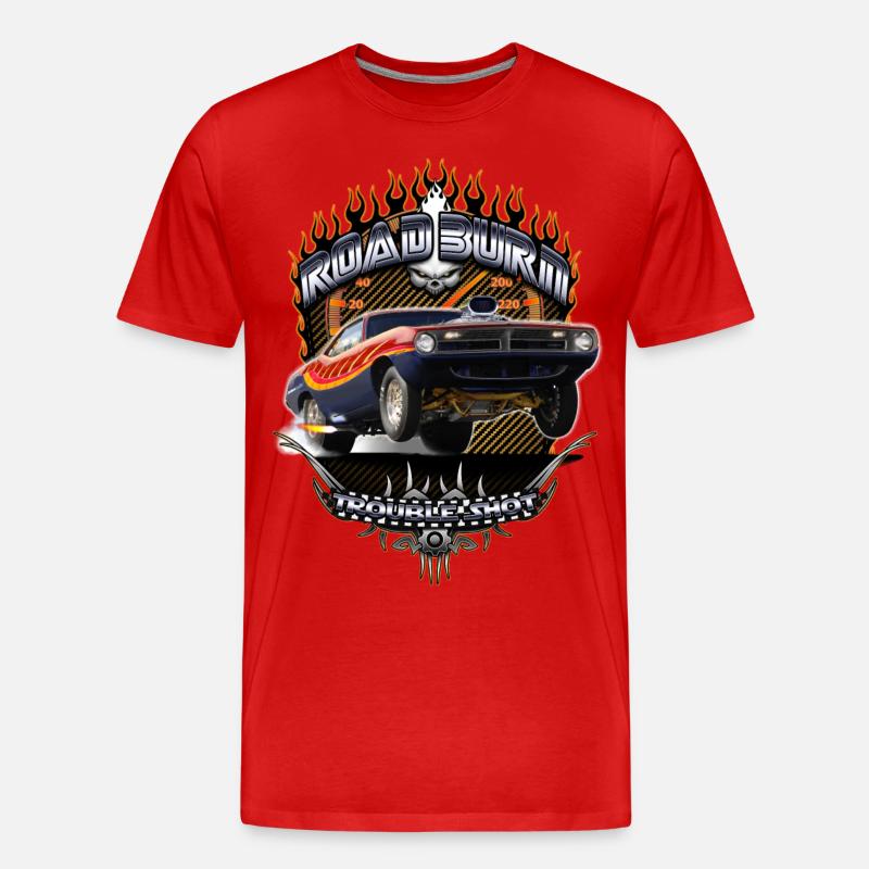 Barracuda Road Burn - Männer Premium Bio T-Shirt - Rot