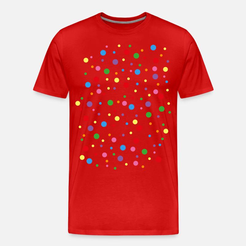 Konfetti - Männer Premium Bio T-Shirt - Rot