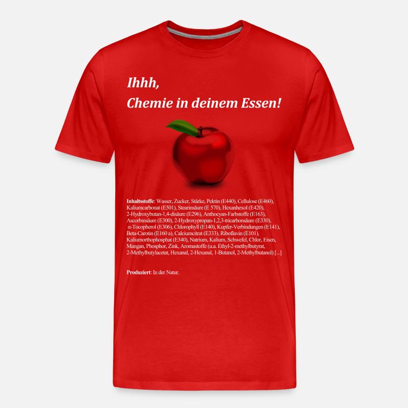 Apfel - Männer Premium Bio T-Shirt - Rot
