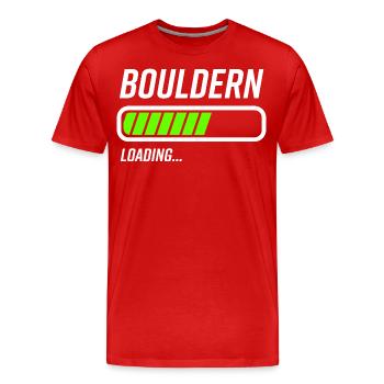 Klettern Bouldern Climbing Geschenkidee - Männer Premium Bio T-Shirt - Rot - Vorne - Damien (186cm)