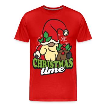 Christmas Gift Christmas Advent Gifts - Men's Premium Organic T-Shirt - red - Front - Damien (186cm)