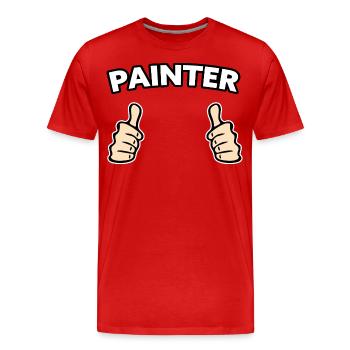 Maler Beruf Geschenkidee - Männer Premium Bio T-Shirt - Rot - Vorne - Damien (186cm)