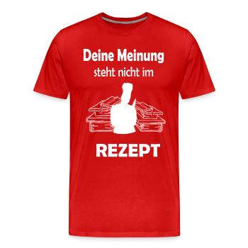 Kochen Koch Küchen Rezept Design - Männer Premium Bio T-Shirt - Rot - Vorne - Damien (186cm)