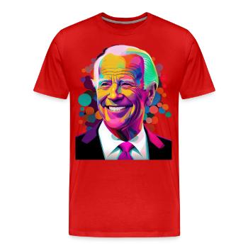 Lächelnder Präsident - Männer Premium Bio T-Shirt - Rot - Vorne - Damien (186cm)