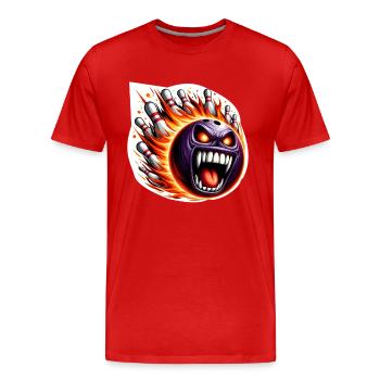 Quilles de feu - T-shirt bio Premium Homme - rouge - Devant - Damien (186cm)