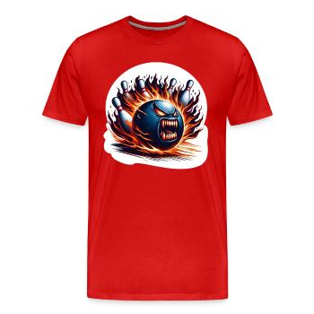 Quilles de feu - T-shirt bio Premium Homme - rouge - Devant - Damien (186cm)