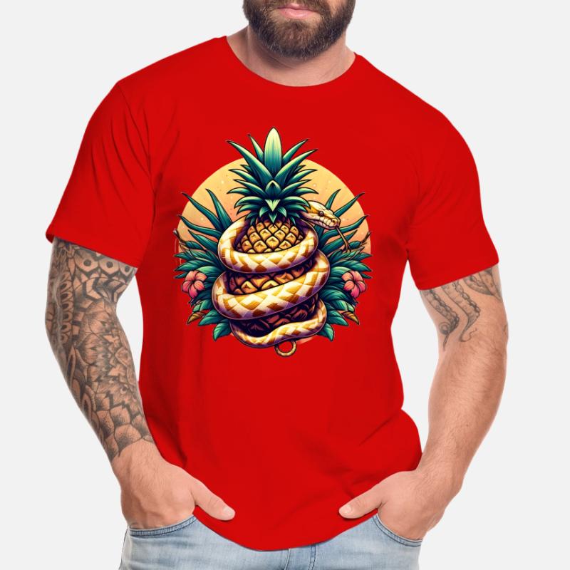 Python around pineapple Men's Premium Organic T-Shirt