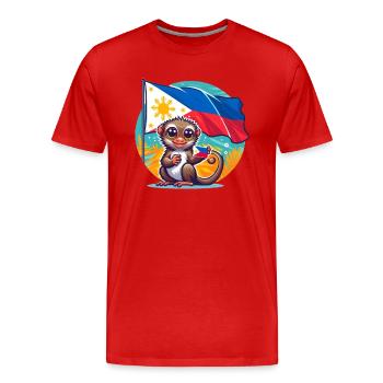 Philippinischer Stolz - Männer Premium Bio T-Shirt - Rot - Vorne - Damien (186cm)