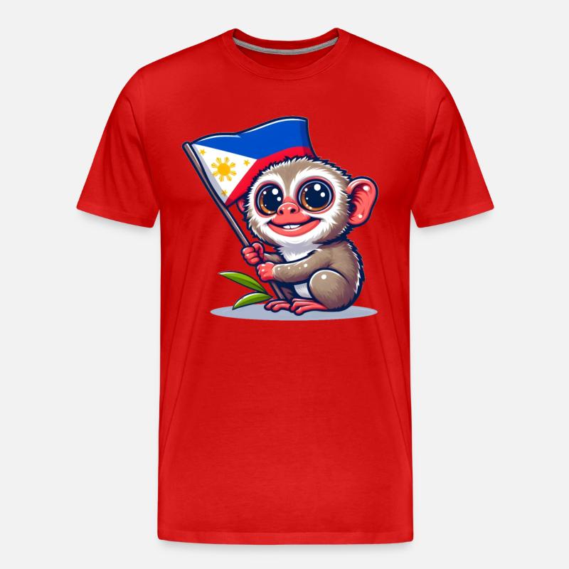 Philippinischer Stolz - Männer Premium Bio T-Shirt - Rot