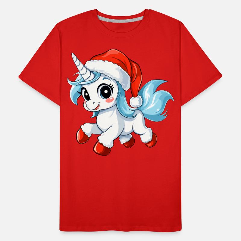 Weihnachten Einhörner Männer Premium Bio T-Shirt