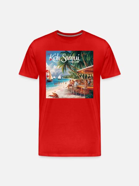 Koh Samui Thailand - Men's Premium Organic T-Shirt - red