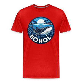 Bohol Whale Shark - Men's Premium Organic T-Shirt - red - Front - Damien (186cm)