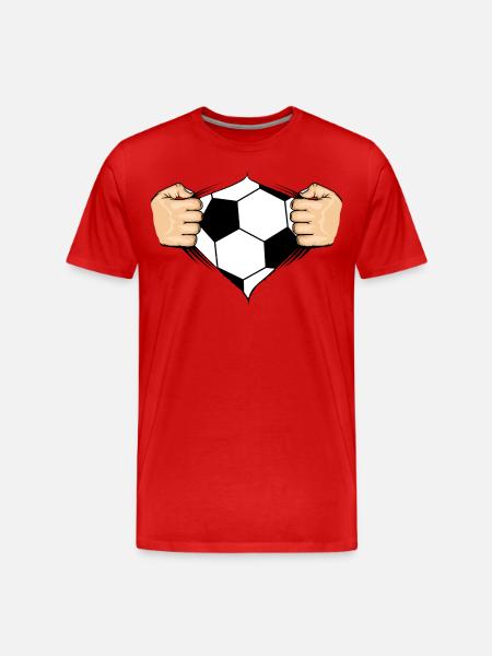 Football Design - Men's Premium Organic T-Shirt - red
