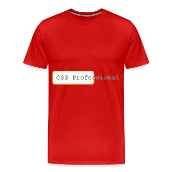 CSS Professional - Master of Web Layouts - Men's Premium Organic T-Shirt - red - Front - Damien (186cm)