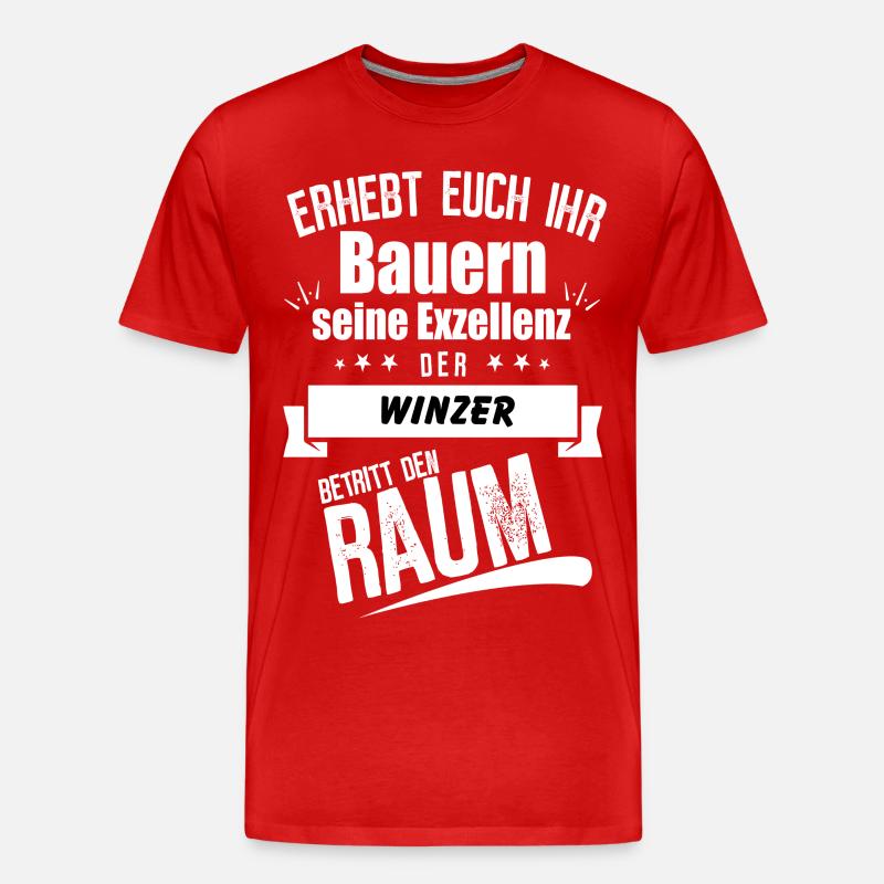 Winzer - Männer Premium Bio T-Shirt - Rot