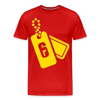 Rainbow Six , Pro League, Renown Icon - Men's Premium Organic T-Shirt - red - Front - Damien (186cm)