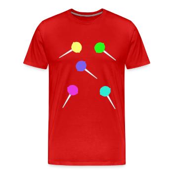 Bonbons Anniversaire d’enfant Grignotage Des enfants - T-shirt bio Premium Homme - rouge - Devant - Damien (186cm)