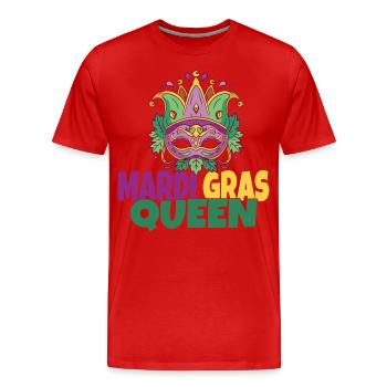 Reine du Mardi Gras - T-shirt bio Premium Homme - rouge - Devant - Damien (186cm)
