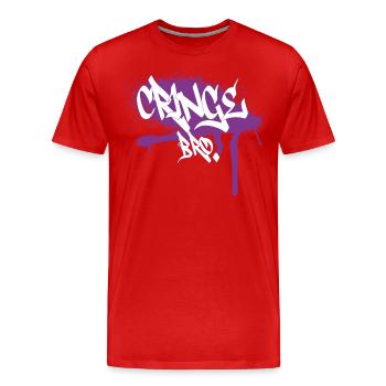 Peinlich Bro Graffiti | Gamer&Streamer |Meme - Männer Premium Bio T-Shirt - Rot - Vorne - Damien (186cm)