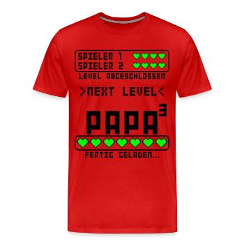 Geburt Arbeitskollege Kollege wird Papa Vater3 - Männer Premium Bio T-Shirt - Rot - Vorne - Damien (186cm)