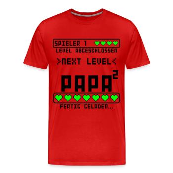 Geburt Arbeitskollege Kollege wird Papa Vater 2 - Männer Premium Bio T-Shirt - Rot - Vorne - Damien (186cm)