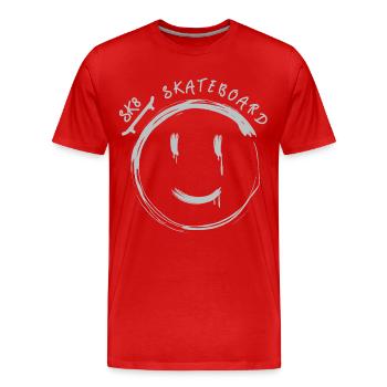 Skateboard Skater Skaten - Männer Premium Bio T-Shirt - Rot - Vorne - Damien (186cm)