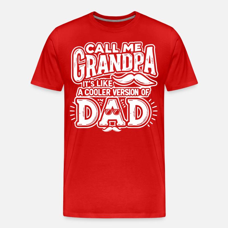 Kühler Opa - Männer Premium Bio T-Shirt - Rot