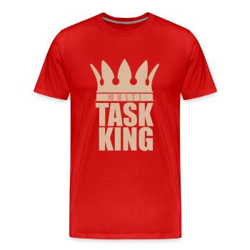 Multitasking - Männer Premium Bio T-Shirt - Rot - Vorne - Damien (186cm)