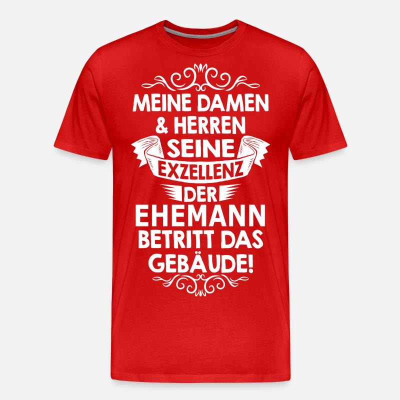 EHEMANN - Männer Premium Bio T-Shirt - Rot