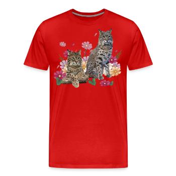 Lynx - T-shirt bio Premium Homme - rouge - Devant - Damien (186cm)
