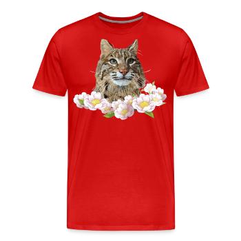 Lynx - T-shirt bio Premium Homme - rouge - Devant - Damien (186cm)
