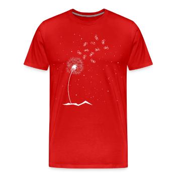 Pusteblume Fahrräder - (F.m) - Männer Premium Bio T-Shirt - Rot - Vorne - Damien (186cm)