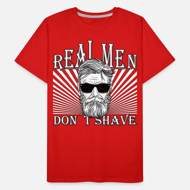 Real men don ́t shave Bart Hip Upper Lip Beard Men's Premium Organic T-Shirt
