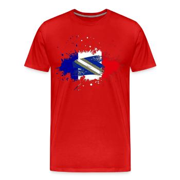 Splash Tricolore Ardenne - T-shirt bio Premium Homme - rouge - Devant - Damien (186cm)