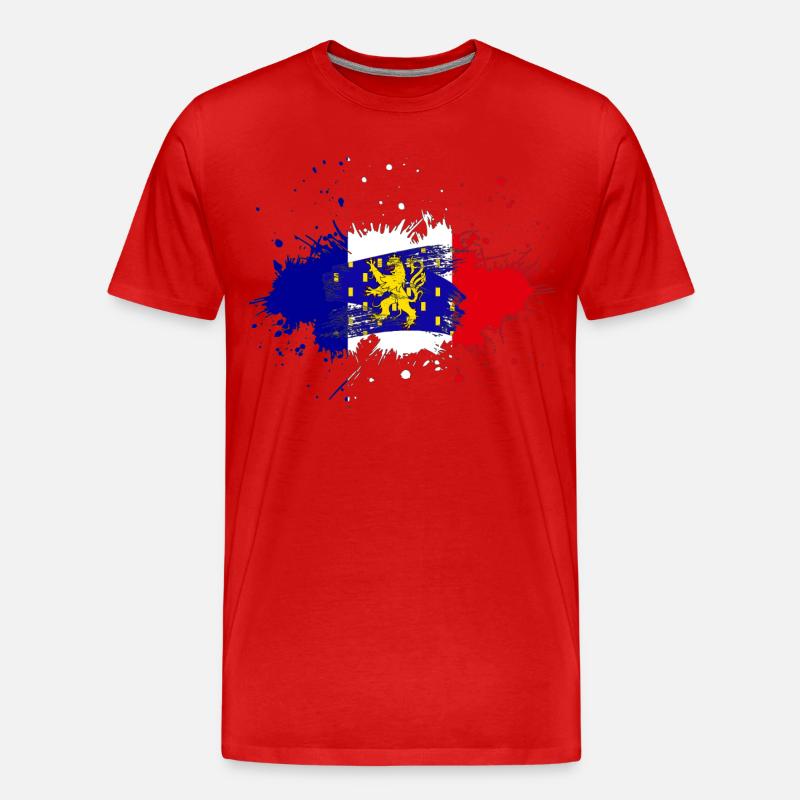 Splash Tricolore Franche Comté - T-shirt bio Premium Homme - rouge