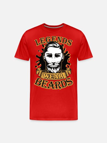 Legends wear beards - Men's Premium Organic T-Shirt - 