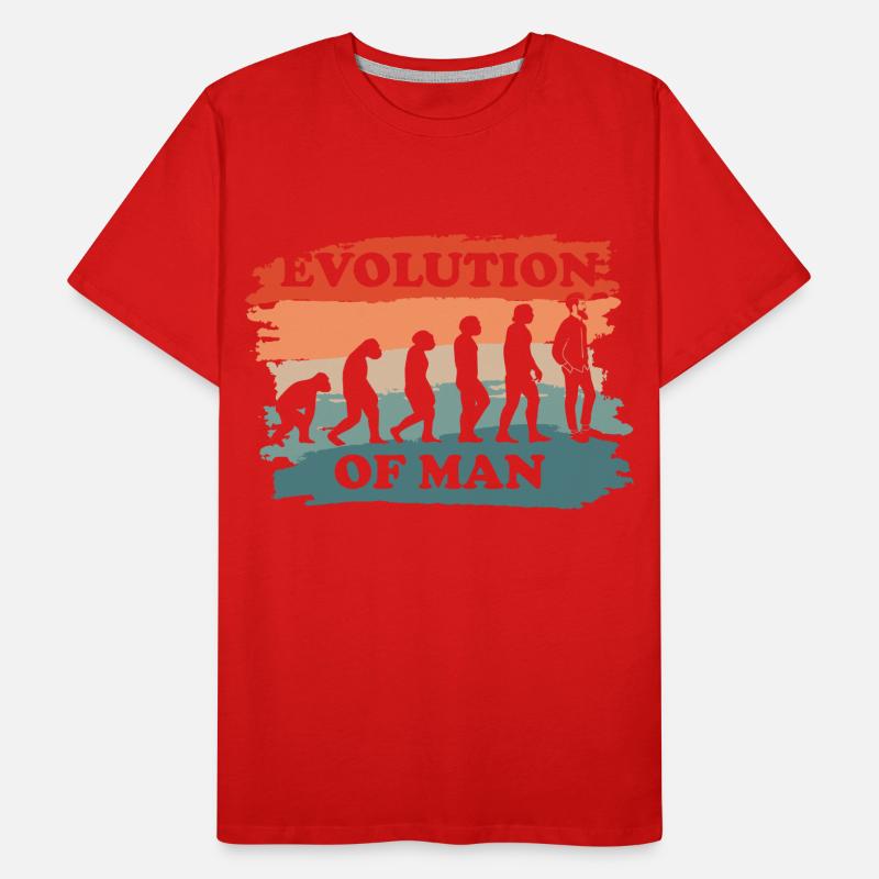 Evolution des Mannes Männer Premium Bio T-Shirt