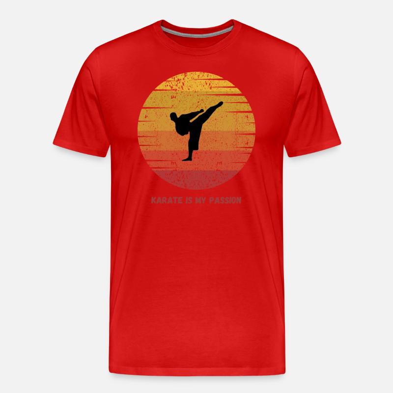 Karate - Männer Premium Bio T-Shirt - Rot