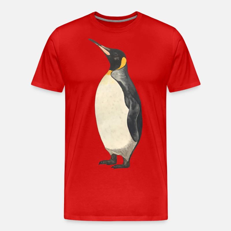 Kaiserpinguin Pinguin - Männer Premium Bio T-Shirt - Rot