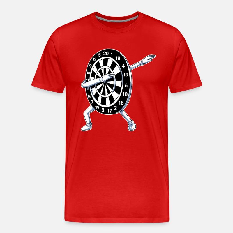 Dart Dartscheibe - Männer Premium Bio T-Shirt - Rot