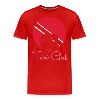 Fille de Trinité-et-Tobago - T-shirt bio Premium Homme - rouge - Devant - Damien (186cm)