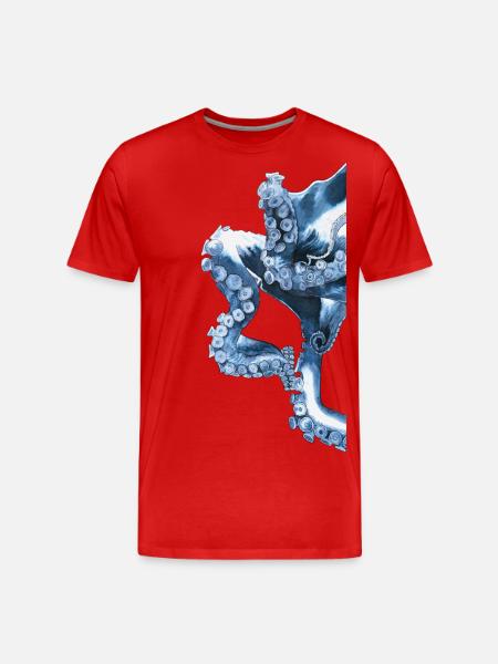 Octopus Tentacle Octopus Tentacle Octopus - Men's Premium Organic T-Shirt - red