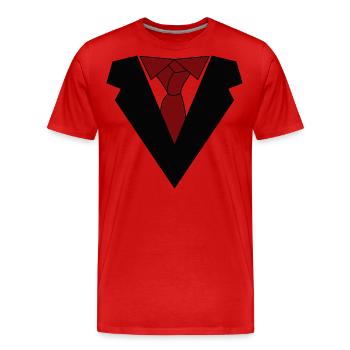 Gentleman - Männer Premium Bio T-Shirt - Rot - Vorne - Damien (186cm)