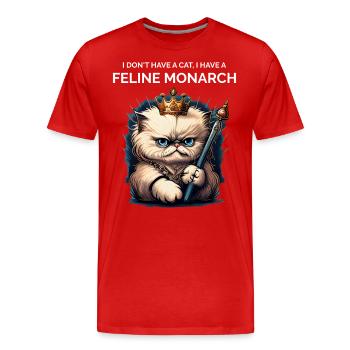 Dame aux chats - T-shirt bio Premium Homme - rouge - Devant - Damien (186cm)