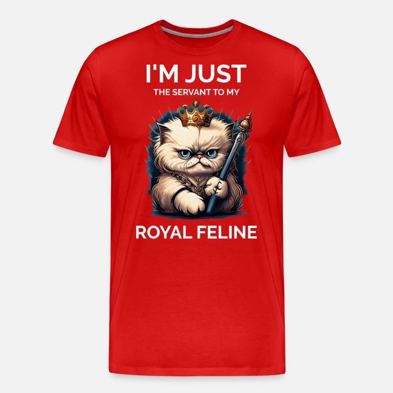Stolze Katzenmama - Männer Premium Bio T-Shirt - Rot