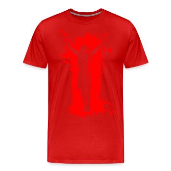 Victoire Homme Rouge - T-shirt bio Premium Homme - rouge - Devant - Damien (186cm)